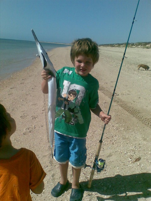 Alex's Long tom on Town Beach  28th Jan